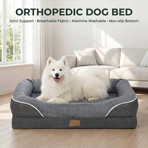 Lit orthopédique pour <span class=keywords><strong>chien</strong></span> sur mesure, écologique, avec housse amovible et lavable pour grands chiens, matelas pour animaux de compagnie XL - Product Image 1