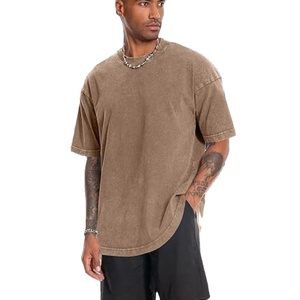 เสื้อยืดผู้ชายลายกราฟิกสไตล์วินเทจทรงโอเวอร์ไซส์ผ้าฝ้าย ล้างสีแบบแอซิดวอช สตรีทแวร์ รับทำโลโก้ตามสั่ง ขายส่งเสื้อยืด OEM - Product Image 6