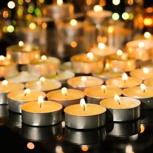 Unscented White Tealight <b>Candles</b> Long Burning Smokeless Wax <b>Candles</b> for Home Decor Diwali Decoration <b>Spa</b> Meditation - Product Image 3