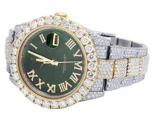 Reloj de Lujo para Hombre, con Moissanita, Cuarzo Analógico, Acero, 41MM, Resistente al Agua 3BAR, Estilo Hip Hop - Product Image 3