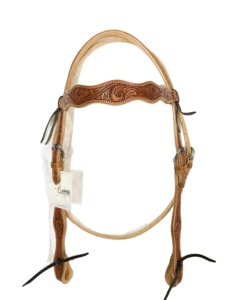 Cabecera ecuestre tallada a mano de cuero occidental marrón genuino de alta calidad para montar a caballo excelente relación calidad-precio - Product Image 2