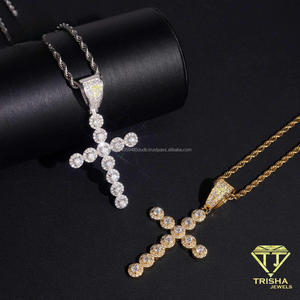 จี้รูปกางเขนประดับเพชรโมอิสซาไนต์ทรงกลม เงินแท้ 925 สร้อยคอหรูหรา - Product Image 6