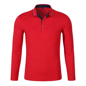 เสื้อโปโลถักไหมพรมสีพื้นเรียบง่าย สไตล์พื้นฐาน กระดุมติด ผ้าฝ้าย 100% แขนสั้น เสื้อสเวตเตอร์ผู้ชาย - Product Image 2