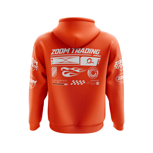 Mens Winter Solid <b>Orange</b> Embroidered Front Logo Pullover <b>Hoodie</b> | Regular Fit Hooded Sweatshirt | ODM Casual Eco-Friendly - Product Image 4