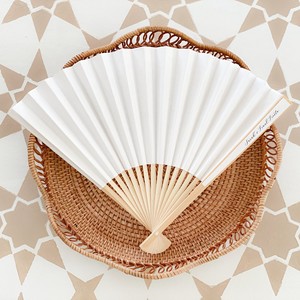 Abanicos plegables de papel de bambú personalizados, excelente opción para recuerdos de fiesta, precio económico, abanicos artesanales hechos a mano. - Product Image 5