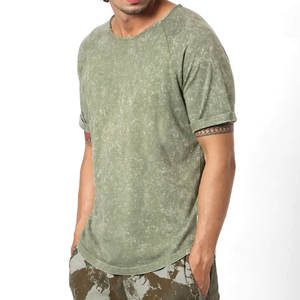 Camisetas de Último Diseño con Hombros Caídos, Camisetas para Hombre Lavadas con Ácido, 100% Algodón, Calidad Superior, Buen Material, Camisetas Lavadas con Ácido - Product Image 2