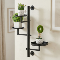 Étagère rotative murale pour plantes d'intérieur, pour jardin, patio, balcon multifonction, étagère pour pots de fleurs, organisateur de rangement