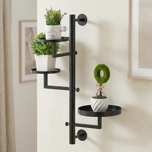 Étagère rotative murale pour plantes d'intérieur, pour jardin, patio, balcon multifonction, étagère pour pots de fleurs, organisateur de rangement - Product Image 2