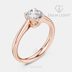 Bague de fiançailles solitaire en or blanc 14 carats avec diamant de laboratoire certifié IGI, taille brillant ronde 0,90 carat, bijoux fins - Product Image 4
