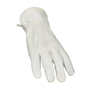 Premium Heavy-Duty Cowhide Grain Leather <b>Driver</b> <b>Gloves</b> Adjustable Wristlet Soft Comfortable Abrasion Resistant General Purpose - Product Image 5