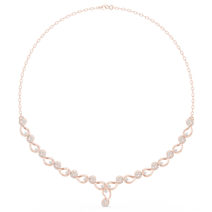 Collier en argent 925 plaqué rhodium avec moissanite pour femme, chaîne tennis, maillons goutte d'eau, classique - Product Image 2