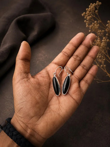 Handmade Black Onyx Drop <b>Earrings</b> Dangle Drop <b>Earrings</b> Stylish Gemstone <b>Earring</b> Handmade Gemstone <b>Earrings</b> Dangle Drop <b>Earrings</b> - Product Image 3