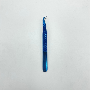 Pinzas para Pestañas de Acero Inoxidable Azules, Punta de Precisión, Superficie Lisa, Forma de Aislamiento - Product Image 5
