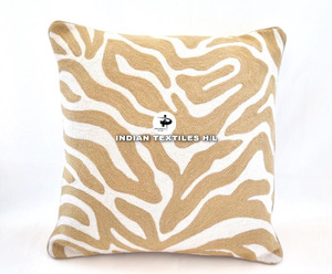 Funda de cojín bordada a mano con lana de Cachemira, con puntada de cadena, para sofá de sala de estar, producto de gran venta de ITHL - Product Image 4