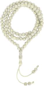 Rosario Musulmán Tomotato Tasbih de 99 Cuentas, Misbaha de Resina con Diseño Grabado de Luna y Estrella y Mihrab - Product Image 2