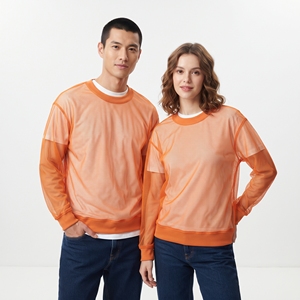 100% Polyester Sheer <b>Mesh</b> Sweatshirt Unisex Transparent Fashion Style Clubwear Sexy Night Sweat Shirts See Through Crewneck <b>Tops</b> - Product Image 6