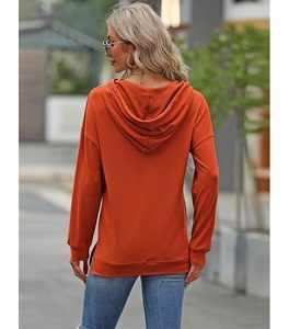 Nouveau design de sweat à capuche pour femme, 100 % coton, manches longues, col en bateau, imprimé, confortable, pour l'hiver, fabriqué au Bangladesh - Product Image 5