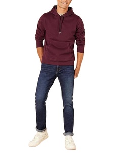 Sweat à capuche pour hommes, 100% coton, en éponge française, poids lourds, style décontracté, logo personnalisé, imprimé, teint uni pour l'hiver, au prix de gros - Product Image 1