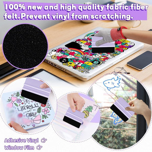 Kit de Vinilo sin Burbujas: Rodillo + 2 Plumas para Desmalezar + Espátula + <span class=keywords><strong>Pinzas</strong></span> + Removedor de Pelusas. Colores Personalizados Disponibles - Product Image 4
