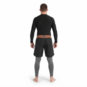 <b>Combat</b> Sports Martial Arts Apparel <b>Men's</b> Lightweight Polyester Spandex MMA Fight <b>Shorts</b> Custom Logo Black Brown Grappling <b>Shorts</b> - Product Image 2