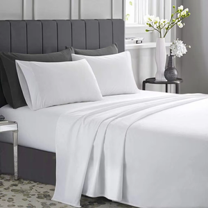 100% Pure French Linen High Quality Plain Waterproof 300TC Grade a Hotel Use Bed Flat <b>Sheets</b> Queen <b>King</b> <b>Size</b> Set - Product Image 1