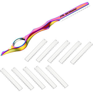 Peigne de coiffure professionnel pour la coupe et la texturisation des cheveux, avec lames remplaçables en acier inoxydable, pour salon, barbier et usage domestique - Product Image 1