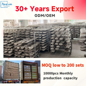 Ensemble de <span class=keywords><strong>6</strong></span> bols triangulaires en porcelaine blanche de <span class=keywords><strong>6</strong></span> pouces avec plateau Lazy Susan en bambou de 13,25 pouces, ensemble modulaire pour servir des collations, des fruits et des noix, décoration - Product Image 5