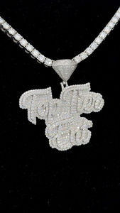 VVS Moissanite personalizado nombre colgante 925 plata esterlina letra inicial joyería chapado en oro Hip Hop Iced Out estilo para hombres y mujeres - Product Image 3