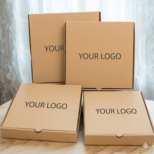 Custom 2mm Corrugated <b>Pizza</b> Box Disposable Food Packaging Flexographic Printing UV Coating Embossing Takeaway Delivery Use <b>Boxes</b> - Product Image 6