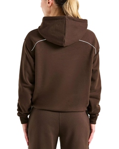 <b>Women</b> Brown Cotton <b>Tracksuit</b> Set Full Length Sweatpants Hoodie Casual Loose Fit Solid Color Autumn Breathable - Product Image 4