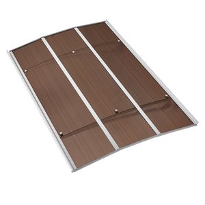 Tettoia per Porta Esterna 39 X 59 Pollici con Staffa in Metallo e Drenaggio, Protezione da Pioggia, Neve e Sole - Product Image 1