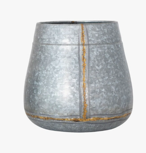 Modern Powder Coated Iron Planters for Garden and Home Outdoor Floor Decoration Gold Color - Product Image 4