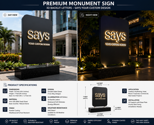 Freestanding Waterproof Rectangle <b>LED</b> Light Box Aluminum Display <b>Sign</b> Board for Retail Showroom Promotional Signage - Product Image 5