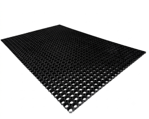 Tapis de sol en caoutchouc antidérapant écologique à trous ouverts, haute résistance, pour entrée commerciale, industrielle, restaurant, garage - Product Image 1