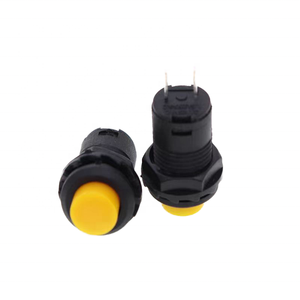 Màu đỏ 12mm tự khóa nút nhấn điện tử tạm thời chuyển đổi hình dạng đầu phẳng tối đa. 3A hiện tại 250V Max. Brass để sử dụng nhà - Product Image 5