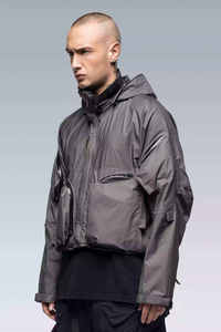 Men's Techwear Jacket Waterproof Tactical Windbreaker Urban Cyberpunk Streetwear Cargo Multi-Pocket Windproof Outdoor <b>Coat</b> - Product Image 4