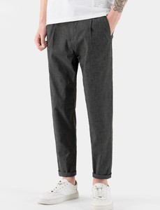 Pantalones Jogger de Seda Helada 100% Algodón para Hombre, Ultrafinos, Rectos, Casuales, Ecológicos, Transpirables, Ligeros y Holgados para Otoño - Product Image 4