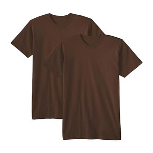 <b>Black</b> Custom <b>Men's</b> T-<b>Shirts</b> Short Sleeve O-Neck Worsted Fabric Front Logo Embroidery <b>Silk</b> Screen Printing Formal Loose Fit - Product Image 3