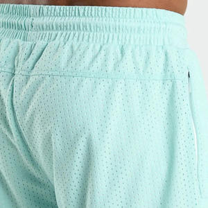 Shorts de sport en maille pour homme à prix réduit, anti-plis à l'avant, avec cordon de serrage et dentelle décorative, couleur unie, pour l'entraînement et le fitness - Product Image 5