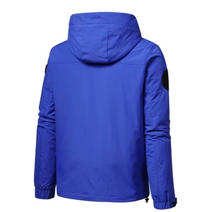 ผู้ผลิตมืออาชีพผลิตเสื้อแจ็คเก็ตกันลมสำหรับผู้ชายคุณภาพสูงสำหรับฤดูร้อน มีฮู้ด ผ้า softshell ซิปกันน้ำ ระบายอากาศได้ดี - Product Image 5