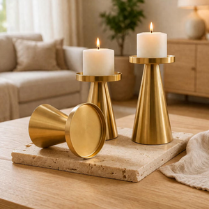 Aluminium Metal <b>Candle</b> Holder for <b>Long</b>-Lasting Use for Home Decor Weddings Parties Available for Competitive Price from India - Product Image 6