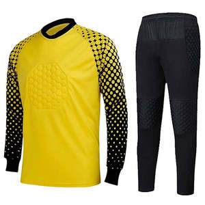 Uniforme de Portero de Fútbol para Hombre, Color Azul Claro y Negro, con Protección, Manga Larga, Pantalones Cortos Transpirables de Secado Rápido, OEM - Product Image 2