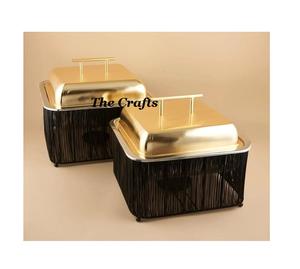 Poignées de chauffe-plats classiques en acier inoxydable pour la restauration en gros, avec couvercle suspendu, taille et logo personnalisables, pour mariages, hôtels et buffets - Product Image 3