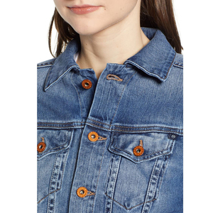 Women’s Denim <b>Trucker</b> <b>Jacket</b> Wholesale Supplier with Classic Button Closure, Multiple Pockets and Professional High Quality - Product Image 4
