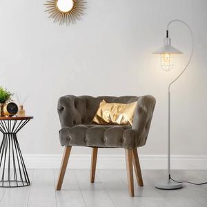 Lampe sur pied moderne noire en forme d'arc avec base en marbre pour éclairage d'ambiance à côté du canapé - Product Image 6