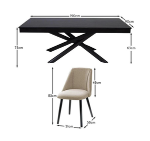 Ensemble de table à manger en teck massif Victoria 20 places, style minimaliste - Product Image 6