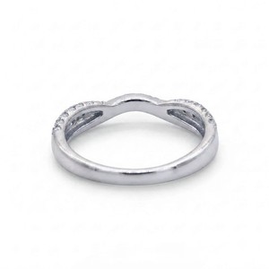 Womens 925 <b>Silver</b> Moissanite Half Eternity <b>Band</b> <b>Ring</b> Brilliant Cut Diamond Comfort Fit Classic Style Promise <b>Ring</b> For Her - Product Image 5