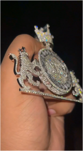 Collar con Colgante de Moissanita Personalizado, Plata de Ley 925, Diseño de León 3D con Incrustaciones de Moissanita VVS, Joyería Hip Hop para Hombre - Product Image 2