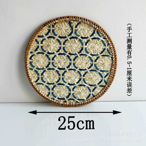 Sous-verre en rotin tressé de haute qualité pour l'automne, set de table isolant en bambou tressé fait main, décoration murale - Product Image 3