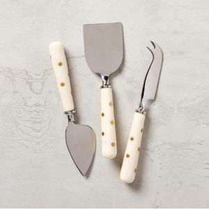 Nouveauté fromage épandeur poignée en céramique noire trancheuse à fromage nouveau créatif argent mat poli lame trancheuse à fromage ensemble - Product Image 4